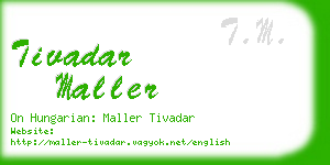 tivadar maller business card